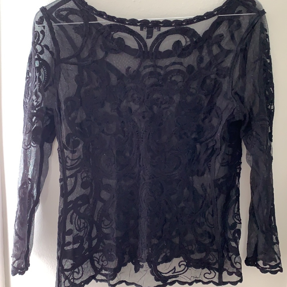 Express Sheer Embroidered Top - Picture 5 of 7